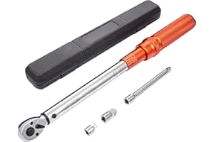 VEVOR Torque Wrench, 3/8-inch Drive Click Torque Wrench 10-80ft.lb/14-110n.m, Dual-Direction Adjustable Torque Wrench Set, Me
