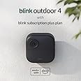 Blink Outdoor 4 (4th Gen) With 1-Year Subscription – Wire-free smart security camera, two-year battery life, HD live view, pe