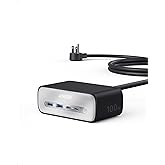 Anker Charging Station(100W Max), 7-in-1 USB C Power Strip for iPhone 15/14 and Macbook Air/Pro, 5ft Thin Cord,3 AC, 2 USB A,