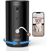 WOPET 300° Dog Camera with Treat Dispenser, [New 2024] 5G WiFi Pet Camera Treat Tossing for Cats and Dogs, 1080P HD with Nigh