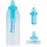 Joypur Foldable Squeeze Filtered Water Bottle - BPA Free Reusable 600-1000ml Lightweight Leak-Proof Silicone Water Bottle - D