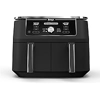 Ninja DZ401 Foodi 10 Quart 6-in-1 DualZone XL 2-Basket Air Fryer with 2 Independent Frying Baskets, Match Cook & Smart Finish