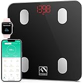 FITINDEX Digital Bathroom Scale, Accurate Scales for Body, BMI, Body Fat, Muscle Mass, 13 Body Composition Analyzer, Sync APP