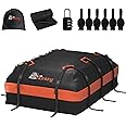 Asinking Car Roof Bag Rooftop top Cargo Carrier Bag 21 Cubic feet Waterproof for All Cars with/Without Rack, Includes Anti-Sl