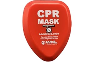 WNL Products CPR Rescue Mask, Adult/Child & Infant Pocket Resuscitator, Hard Case Kit with Belt Clip