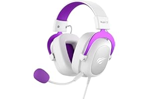 Headset Fone de Ouvido Havit HV-H2002d Purple, Gamer, com Microfone, Falante 53mm, Plug 3, 5mm: compatível com XBOX ONE e PS4