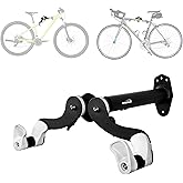 Ibera Horizontal Wall Mount Hanger, Indoor Bicycle Hook Holder Storage Rack for Home or Garage, 45 Degree Adjustable Angle to