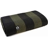 Arcturus Plaid Wool Blankets - 4.5lbs Warm, Heavy, Washable, Large | Great for Camping, Outdoors, Sporting Events, or Home