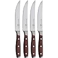 Messermeister Avanta 5” Fine Edge Steak Knife Set - German X50 Stainless Steel - Rust Resistant & Easy to Maintain - Includes