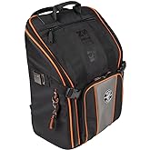 KLEIN TOOLS 55655 Tool Bag Backpack, Tradesman Pro Tool Station with 21 Pockets and Large Interior, Includes Flashlight with 