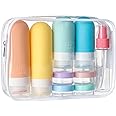 Depoza 16 Pack Travel Bottles Set - TSA Approved Leak Proof Silicone Squeezable Containers for Toiletries, Conditioner, Shamp