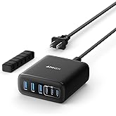 Anker Desktop Charger, Fast Charging USB C Charger, 112W Max 6-Port Charging Station, for iPhone, iPad, MacBook, Samsung and 