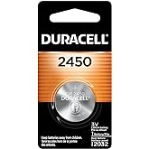 Duracell 2450 3V Lithium Battery, 1 Count Pack, Lithium Coin Battery for Medical and Fitness Devices, Watches, and more, CR L