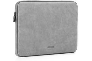 UGREEN Capa para laptop de 13,3 polegadas, couro de camurça PU, macia, acolchoada com zíper, capa compatível com MacBook Air 