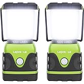 LE 1000LM Battery Powered LED Camping Lantern, Waterproof Tent Light with 4 Light Modes, Camping Essentials, Portable Lantern