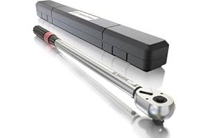 SuZhi 90 teeth 1/2 Inch drive 25-250 ft-lb Torque Wrench 33.75-337.5N.M, Alloy Aluminum & Cr-Mo for Garage Car & Motorcycle, 