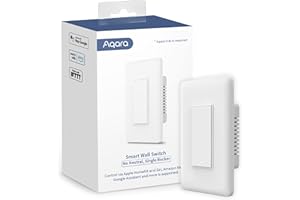 Aqara Smart Light Switch (No Neutral, Single Rocker), Requires AQARA HUB, Zigbee Light Switch, Remote Control and Smart Home 