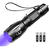 Black Light ,Flashlight, LED UV Torch 2 in 1 Blacklight with 500LM Highlight, 4 Mode, Waterproof for Pet Clothing Food Fungus