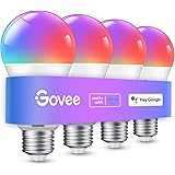 Govee Smart Light Bulbs, Color Changing Light Bulb, Work with Alexa and Google Assistant, 16 Million Colors RGBWW, WiFi & Blu