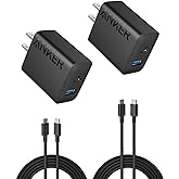 Anker iPhone 15 Charger, Anker USB C Charger, 2-Pack 20W Dual Port USB Fast Wall Charger, USB C Charger Block for iPhone 15/1