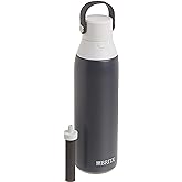 Brita Stainless Steel Premium Filtering Water Bottle, BPA-Free, Reusable, Insulated, Replaces 300 Plastic Water Bottles, Filt