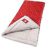 Coleman Palmetto Cool-Weather Sleeping Bag, 30°F Lightweight Camping Sleeping Bag for Adults, No-Snag Zipper with Stuff Sack 