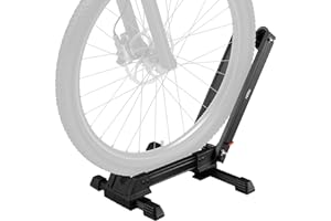 Favoto Folding Bike Stand Floor - Mountain & Road Bicycles Indoor Outdoor Garage Storage - Bicycle Parking Rack Foldable Fit 