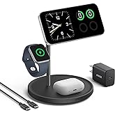Anker MagSafe-Compatible Wireless Charging Stand, MagGo 3 in 1 Wireless Charging Station, Qi2 Certified 15W Wireless Charger 
