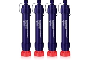 Membrane Solutions Water Filter Straw WS02, Detachable 4-Stage 0.1-Micron Portable Water Filter Camping, 5,000L Water Purifie