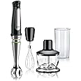 Braun MQ7035 Portable Immersion Hand Blender,500W Stick Blender,Variable Speed,2 Cup Chopper,Whisk,Beaker,Soup,Baby Food,Smoo