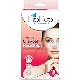 HipHop skin care Cleansing Charcoal Nose Strips (10 Strips), Blackheads, Whiteheads Remover, Pore Cleanser, with Natural Extr