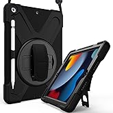 ProCase Rugged Case for iPad 9th/ 8th/ 7th Generation 10.2" (2021/2020/2019), Heavy Duty Shockproof Protective Cover with Str