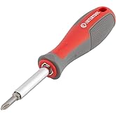 INTERTOOL 6-in-1 Multi Bit Screwdriver, Double-sided Phillips and Slotted Bits, Anti-Slip Handle VT08-3341