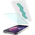 Smartish 2-Pack Tempered Glass Screen Protector for iPhone 15 Pro - Tuff Sheet - Easy Install Frame [Scratch Resistant] Case-