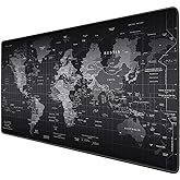 Mouse Pad Gamer Extra Grande 700x350x3mm Bordas Costuradas e Base Antiderrapante Exbom MP7035C Mapa Mundi