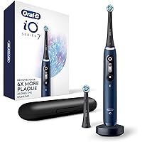 Oral-B iO Series 7 Electric Toothbrush with 2 Brush Heads, Sapphire Blue Alabster