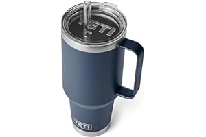 YETI Rambler 42 oz Tumbler with Handle and Straw Lid, Travel Mug Water Tumbler, Vacuum Insulated Cup with Handle, Stainless S