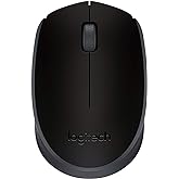 Mouse sem fio Logitech M170 com Design Ambidestro Compacto, Conexão USB e Pilha Inclusa - Preto