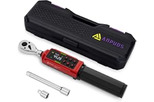 ANPUDS 3/8-inch Drive Digital Torque Wrench, 0.66-44.29Ft.lbs/0.9-60Nm, Electronic Torque Wrench, Inch Pound Torque Wrench Se