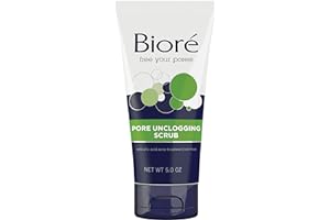 Bioré Pore Unclogging Scrub, Removes Excess Dirt and Oils, Face Scrub, with Salicylic Acid, Oil Free, 5 Ounces (HSA/FSA Appro