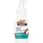 Palmer's Cocoa Butter Formula Skin Firming Body Lotion, Toning & Tightening Cream with Q10, Collagen & Elastin, Pump Bottle, 