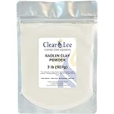 ClearLee Kaolin Clay Cosmetic Grade Powder - 100% Pure Natural Powder - Great For Skin Detox, Rejuvenation, and More - Heal D