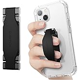 SURITCH Phone Grip Strap Finger Loop Holder for Back of Phone, 2-in-1 Soft Silicone Gripper Kickstand for iPhone Samsung and 