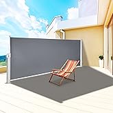 VEVOR Retractable Side Awning, UV 50 63''x 118'' Full Aluminum Rust-Proof Outdoor Privacy Screen, 280 g Thicken Folding Room 
