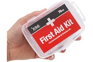 DMI 76-Piece First-Aid Kit, All-Purpose Use for Minor Cuts and Scrapes, Durable Water-Resistant Case, Convenient and Portable