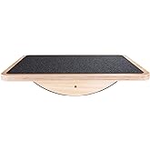 StrongTek Professional Wooden Balance Board, Rocker Board, Wood Standing Desk Accessory, Balancing Board for Under Desk, Anti