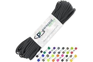 Paracord Planet 550lb Paracord – 7 Strand Type III Tactical Parachute Cord Top 40 Colors in 100 ft Hanks