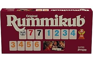 Pressman Original Retro Style Large Numbers Rummikub - Includes Tiles with Bright, Over-Sized, Inset Numbers for Easy Viewing