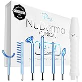 NuDerma Clinical Skin Therapy Wand - Portable Skin Therapy Machine w 6 Fusion Neon + Argon Wands – Anti Aging - Clarifying - 