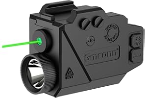 Gmconn Green Red Blue Laser Light Combo, Tactical Pistol Light 800 Lumen LED Flashlight with Green Beam for Glock Taurus